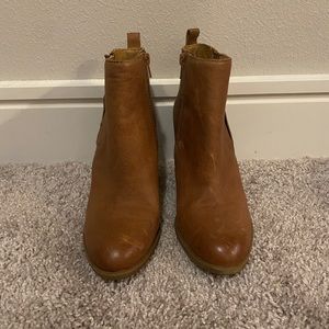 Lucky Brand Brown Leather Ankle Boot